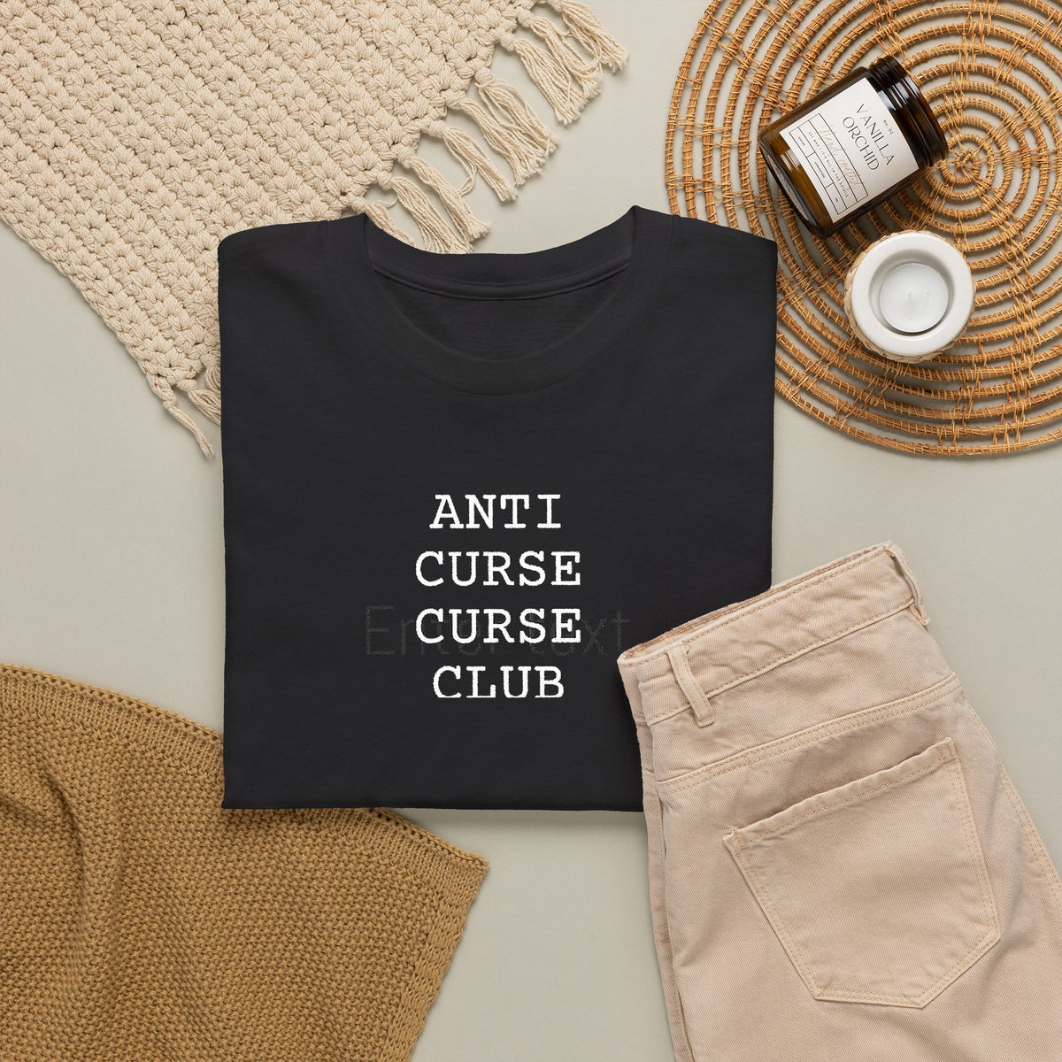 Anti Curse Curse Club Distressed Type Tee