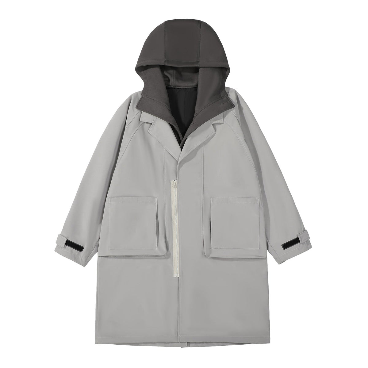 HiJ36 Grey Urban Trench Coat