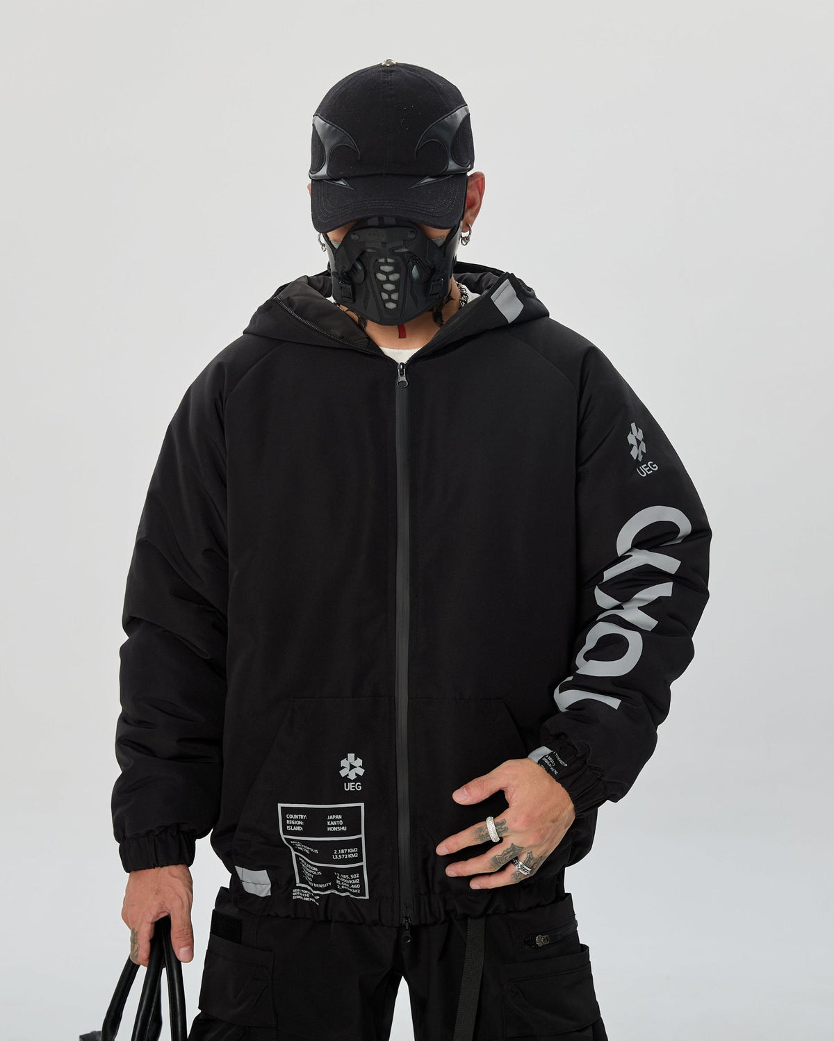 IB433 Black Winter Tokyo Parka Jacket