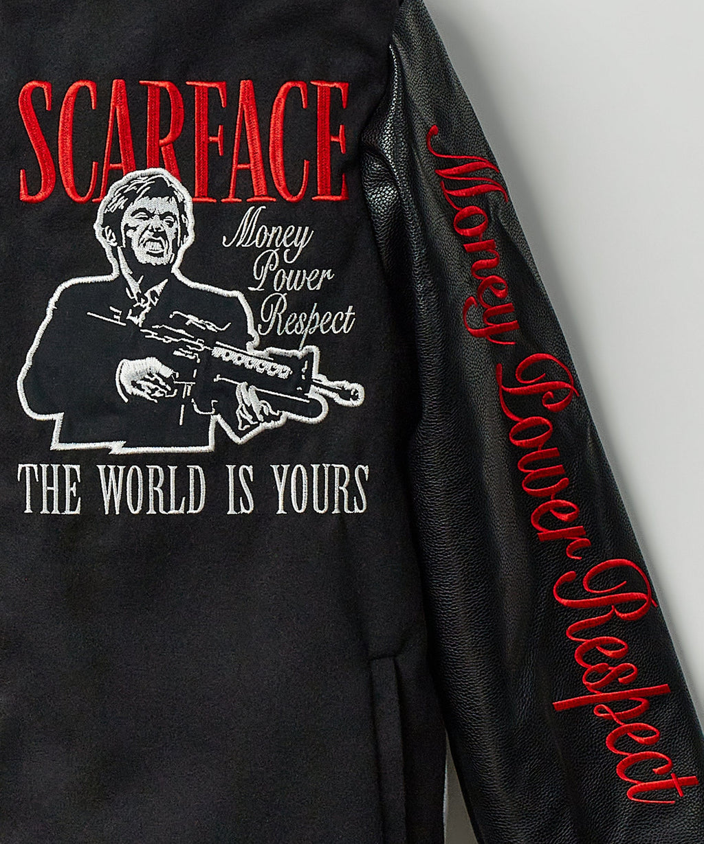 Scarface Vegan Leather Varsity Jacket
