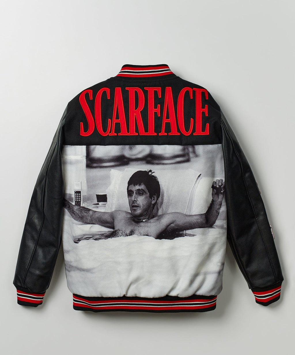 Scarface Vegan Leather Varsity Jacket