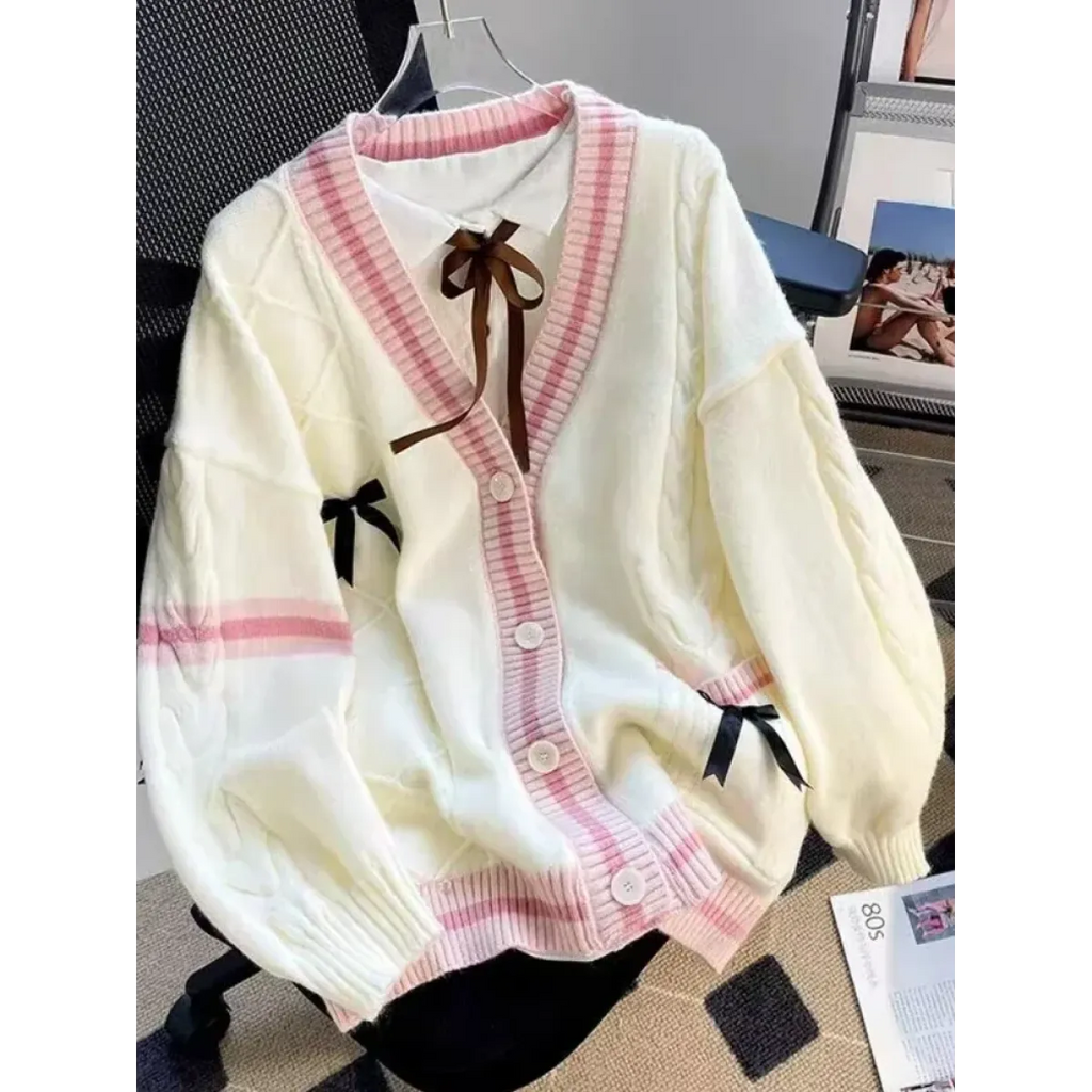 Bow Knit Cardigan