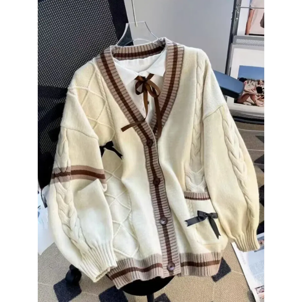 Bow Knit Cardigan