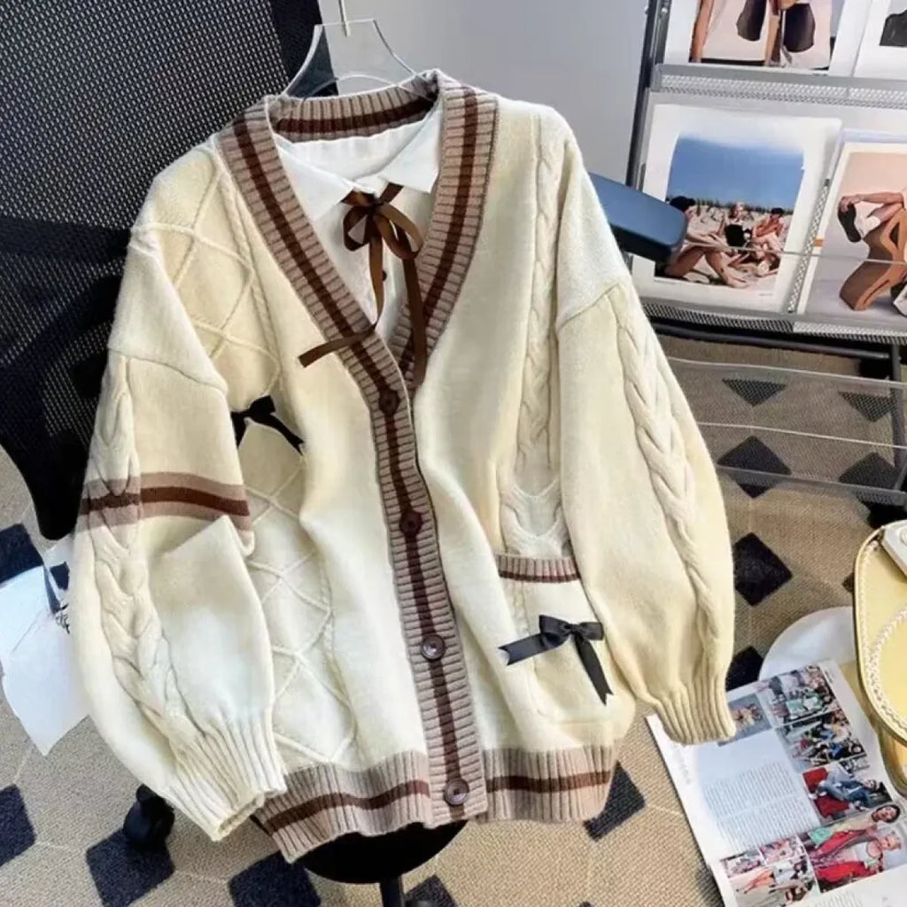 Bow Knit Cardigan