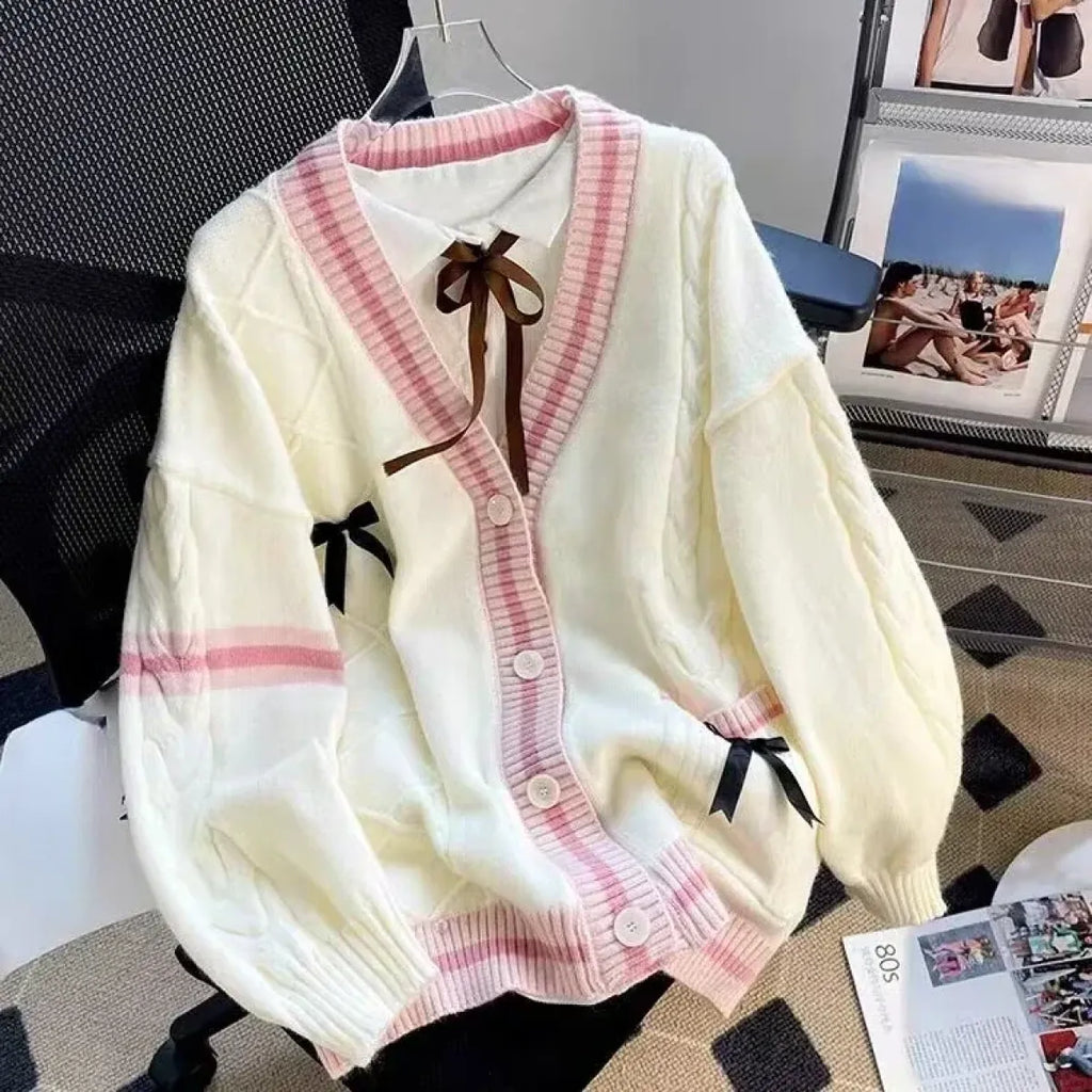 Bow Knit Cardigan