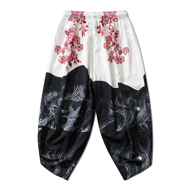 YC135 Pink Flowers Lightweight Pants