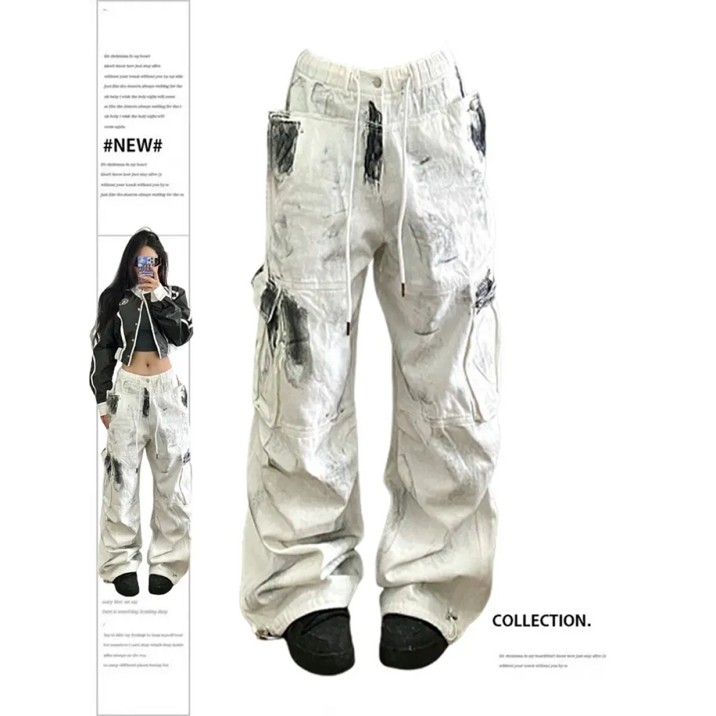 Vintage White Cargo Jeans