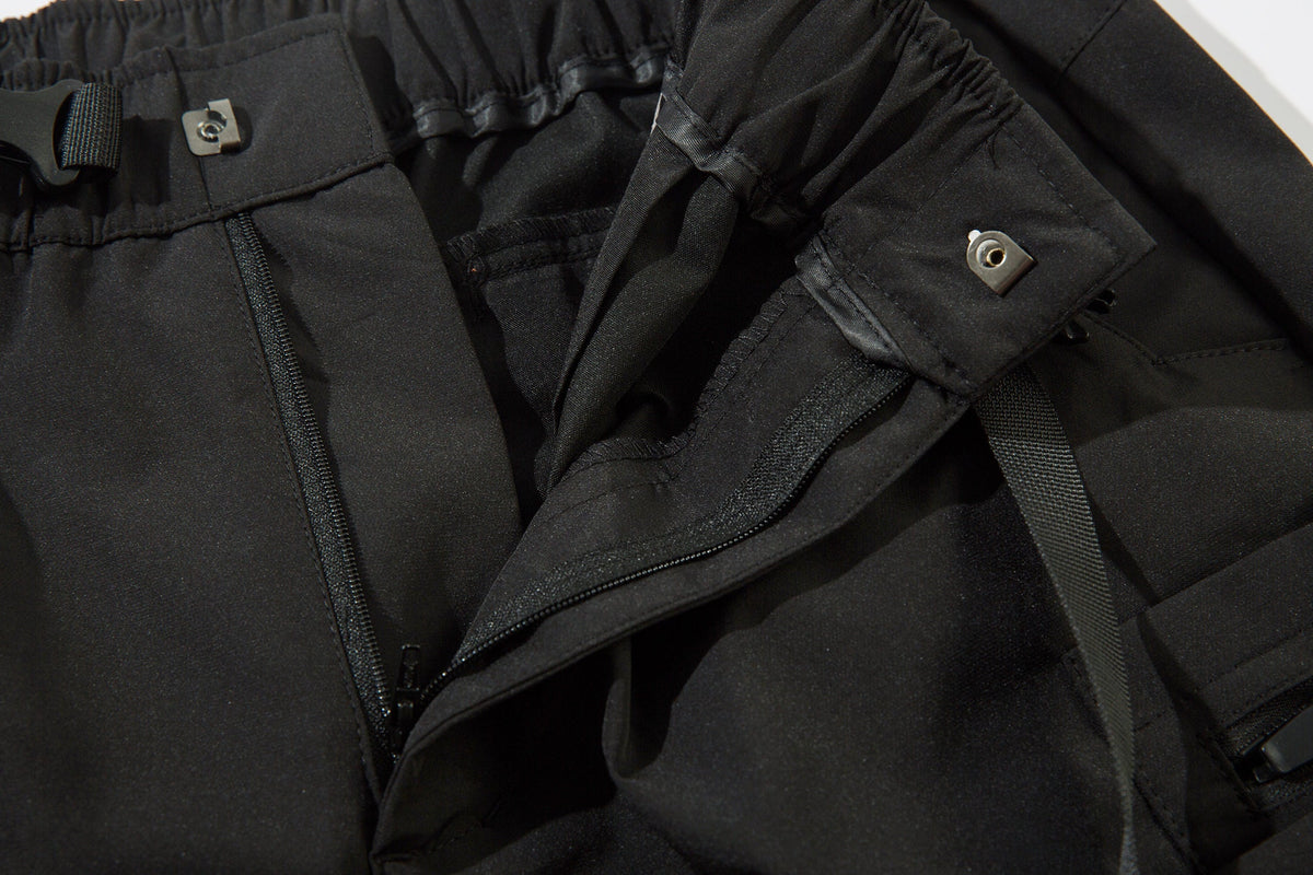 IBP442 Matte Black Cargo Joggers