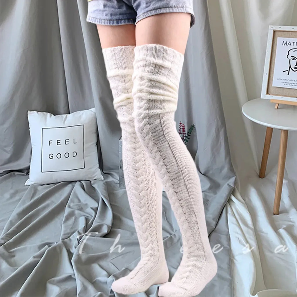Extra Long Thigh High Stockings - Harajuku Winter Leg Warmers
