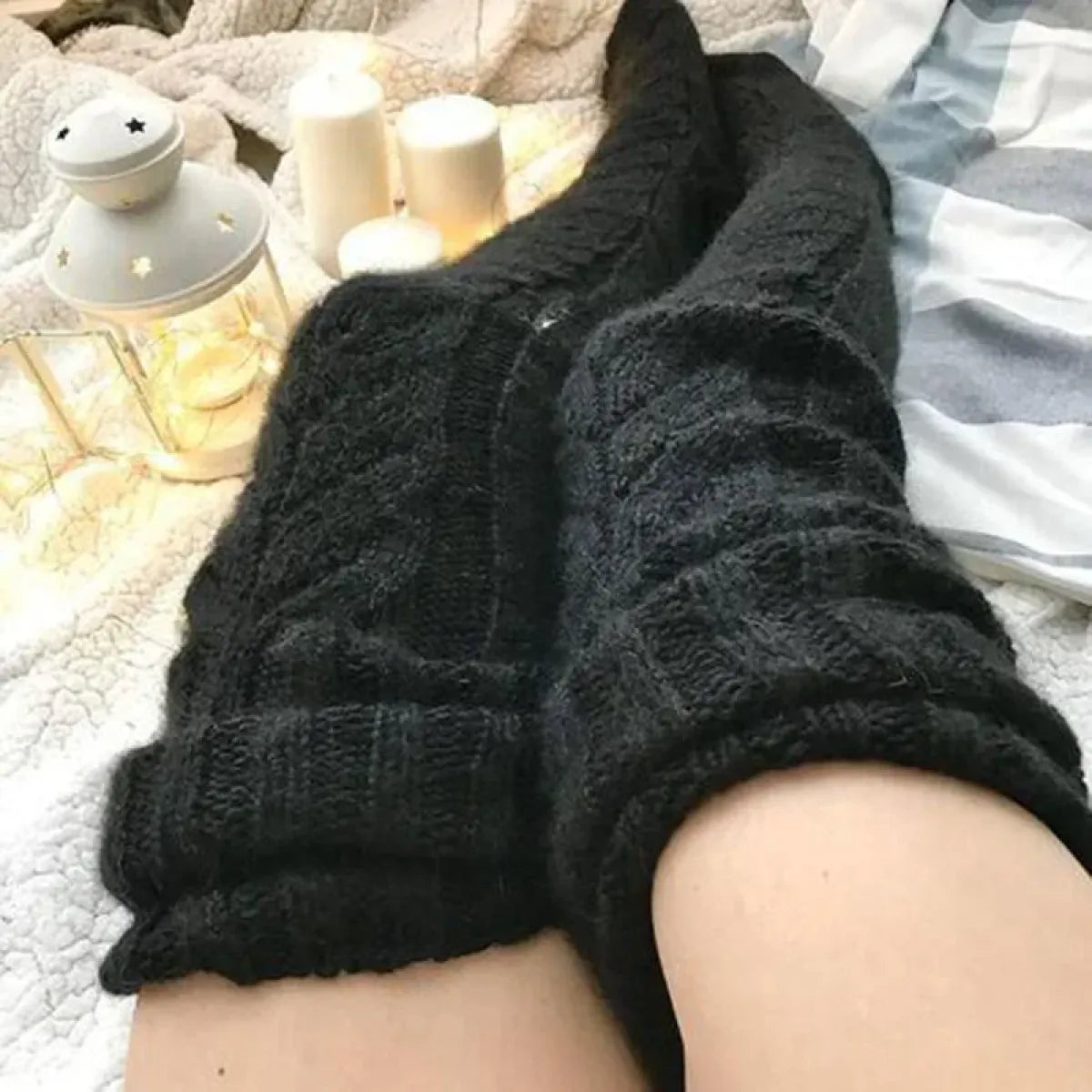 Extra Long Thigh High Stockings - Harajuku Winter Leg Warmers
