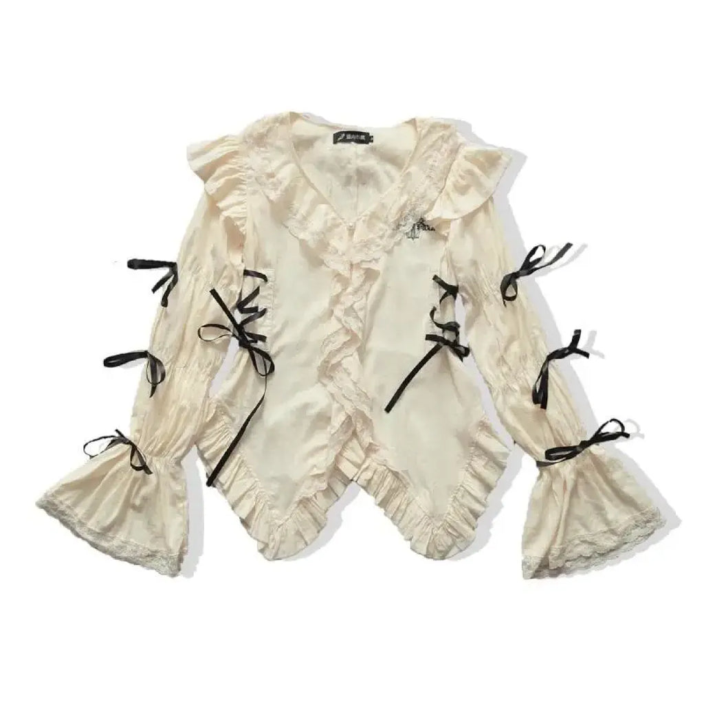 Gothic Lace Blouse – Irregular Harajuku Lolita Top