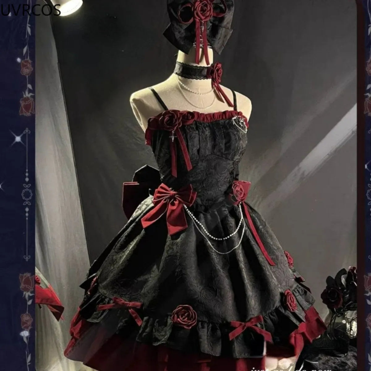 Dark Victorian Gothic Lolita Rose Dress