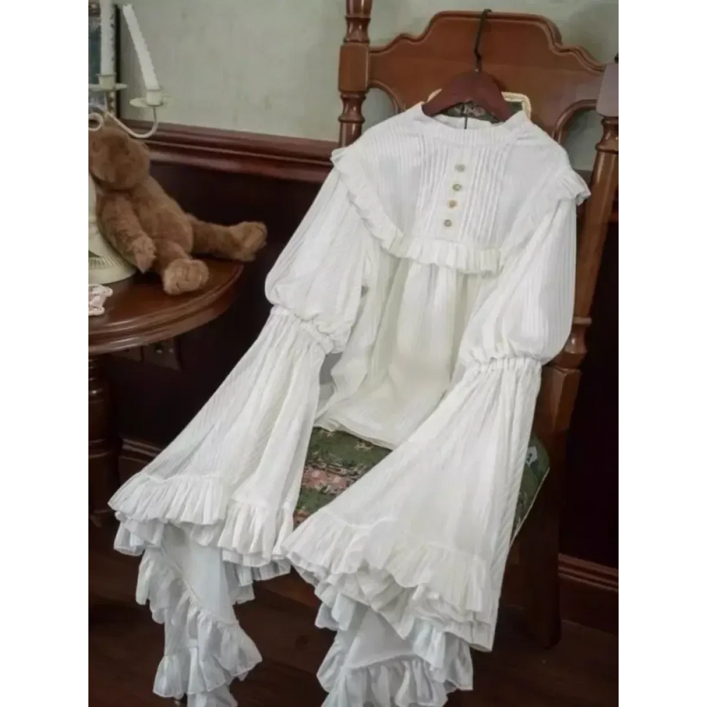 Harajuku Lolita Ruffle Sleeve Top