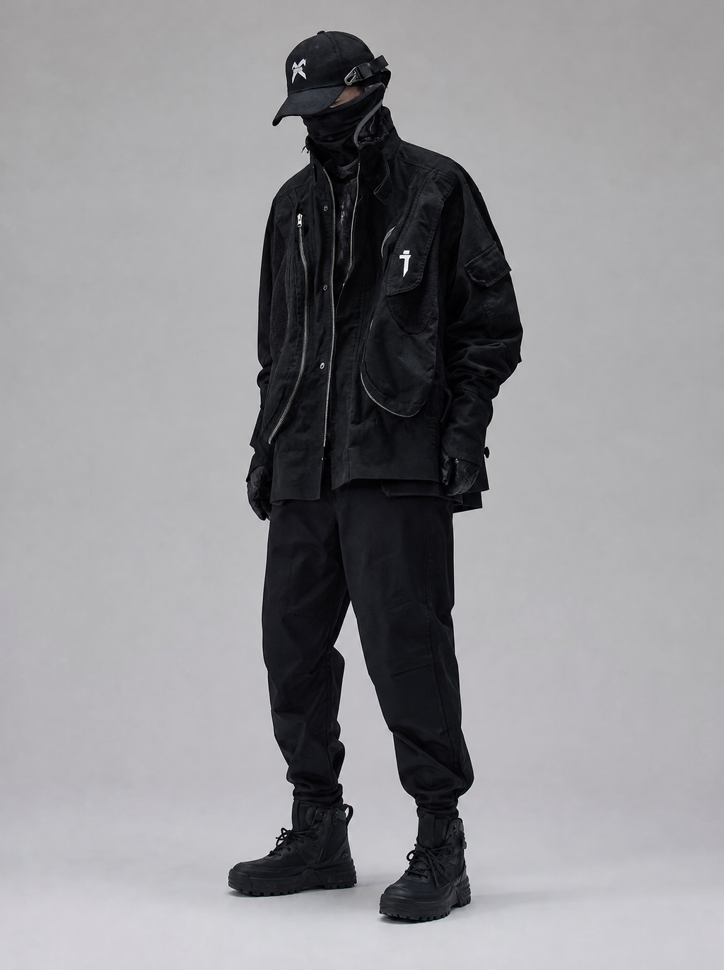 Worn by a Japanese male model: Cyber IX Jacket