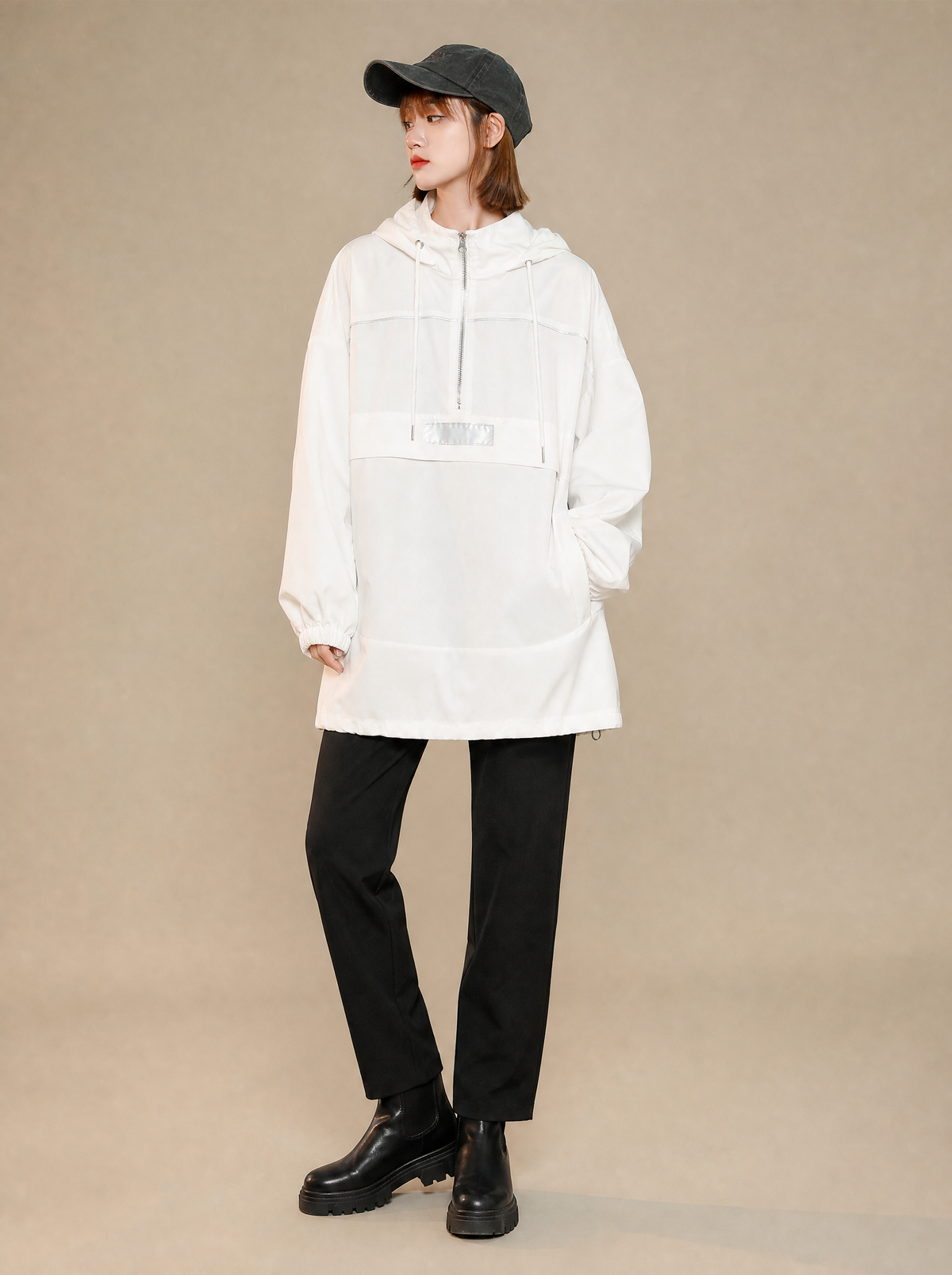 Worn by a Japanese female model: Women's Mini Reflector Jacket