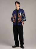 Worn by a Japanese male model: YC6317 Legendary Dragon Kimono