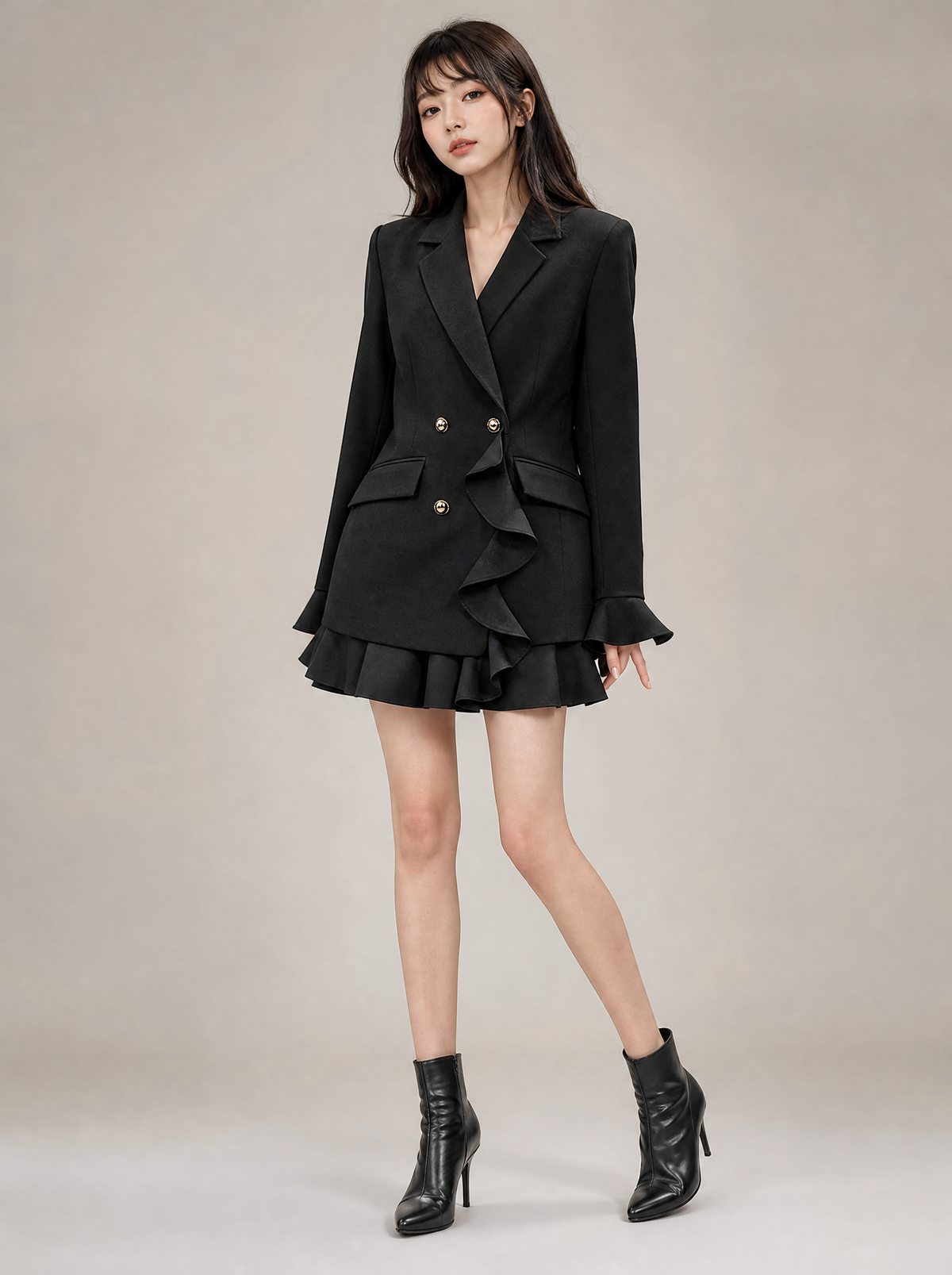 Worn by a Japanese female model: Lolita Blazer