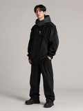Worn by a Japanese male model: HiH56 Black NX Hoodie