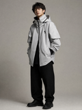 Worn by a Japanese male model: HiJ35 Grey Tech Jacket