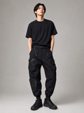 Worn by a Japanese male model: IBP323 CX Matte Black Pants