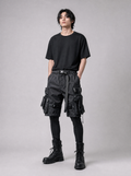 Worn by a Japanese male model: IBS509 Paratrooper Cargo Shorts