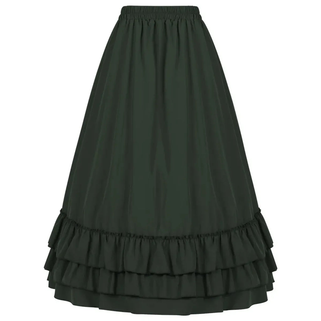 High Waist Victorian Ruffled Skirt – Gothic Steampunk