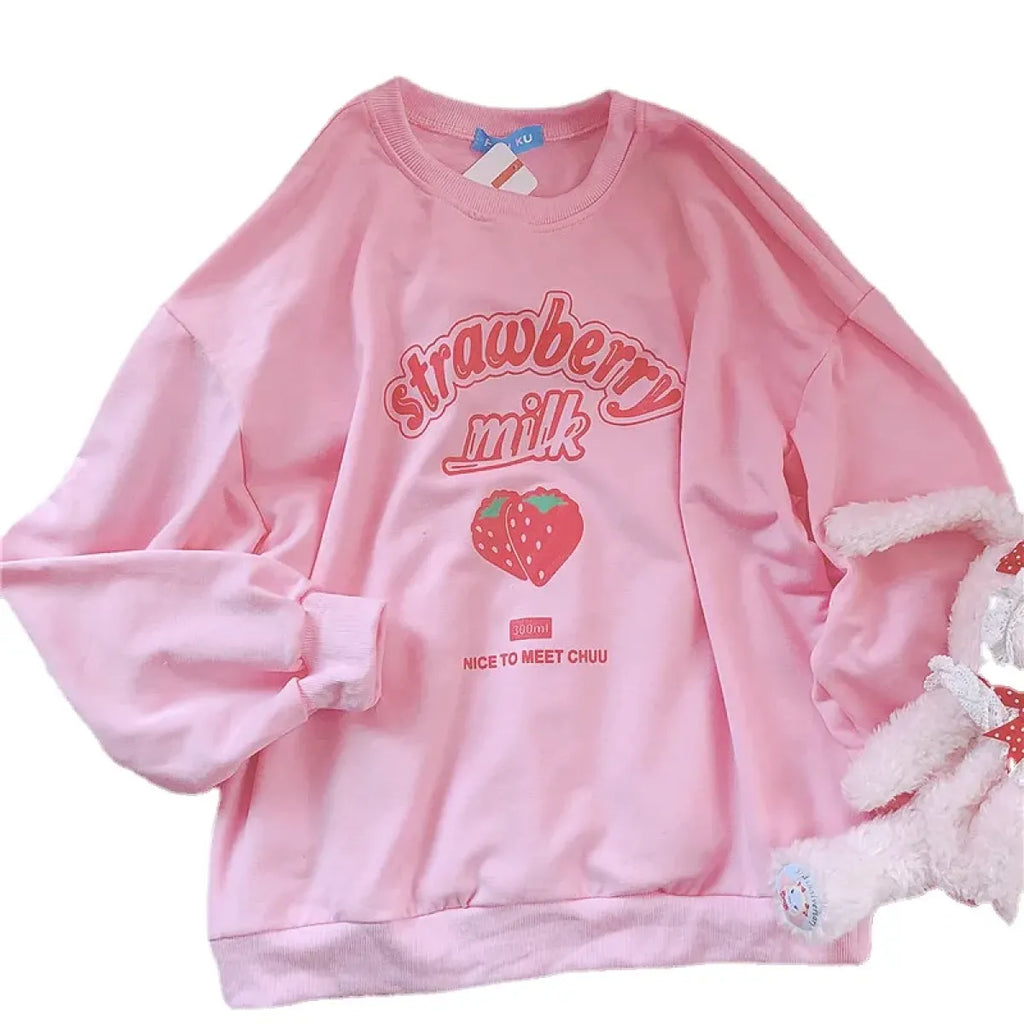 Harajuku Kawaii Strawberry Sweatshirt