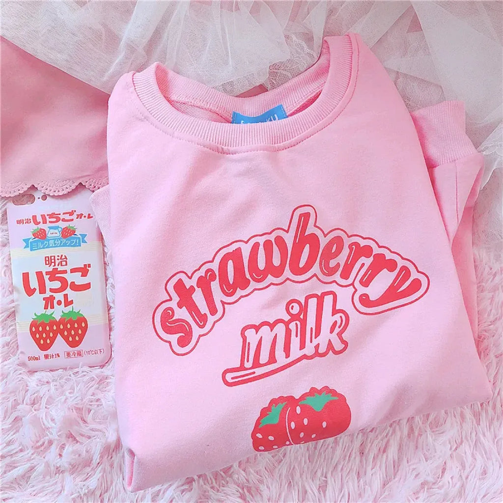 Harajuku Kawaii Strawberry Sweatshirt