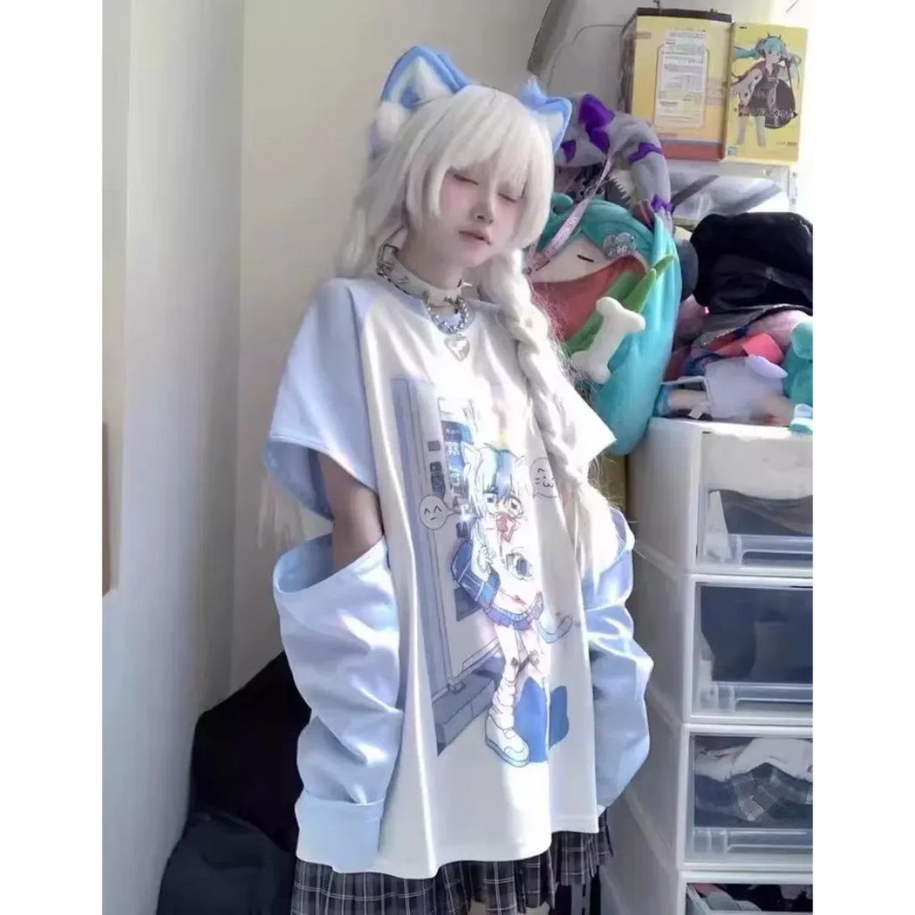 Detachable Sleeve Anime Top