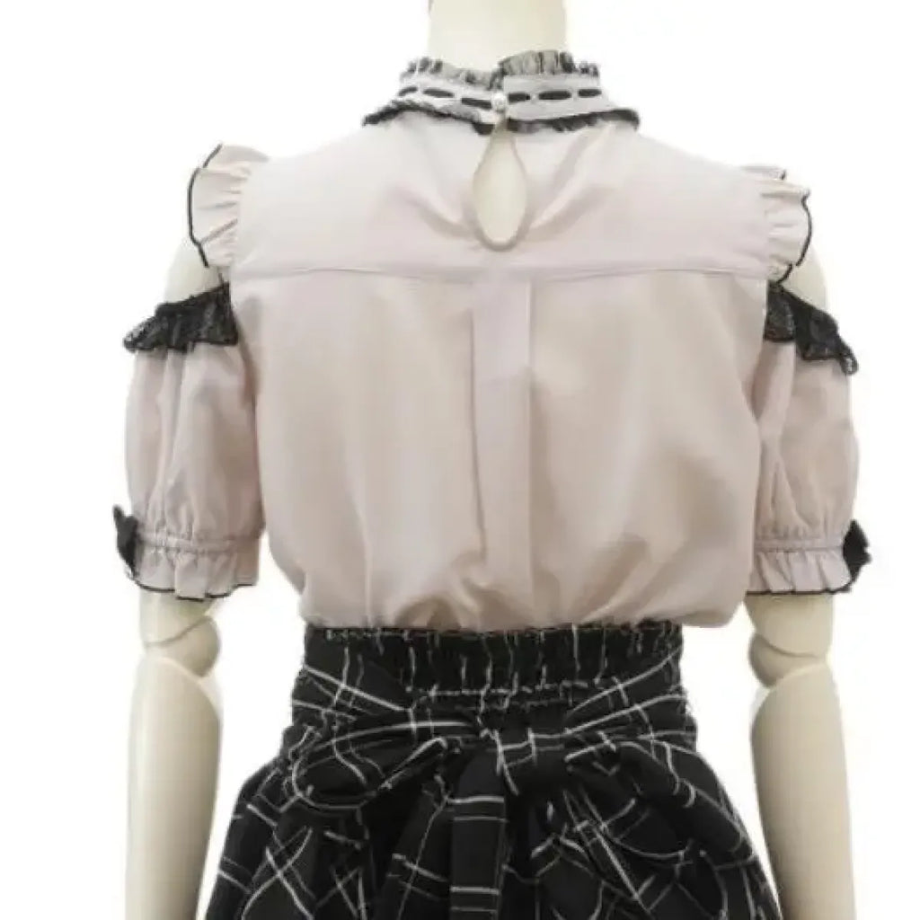 Lolita Lace Bow Off Shoulder Blouse