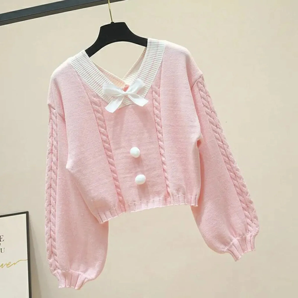 Lucy Lou Style Knit Crop Sweater