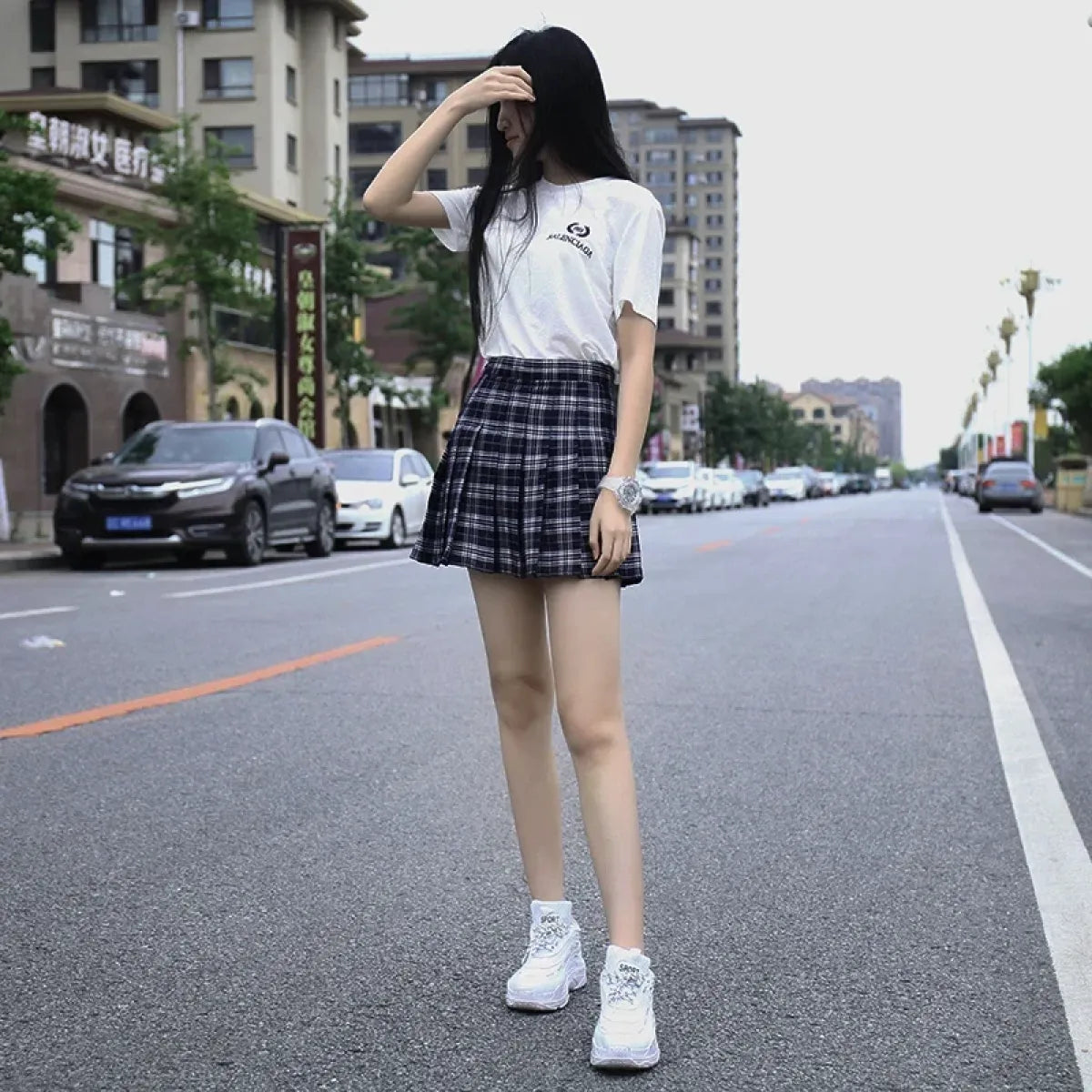 Preppy Harajuku Plaid Pleated Mini Skirt – Kawaii Schoolgirl Style