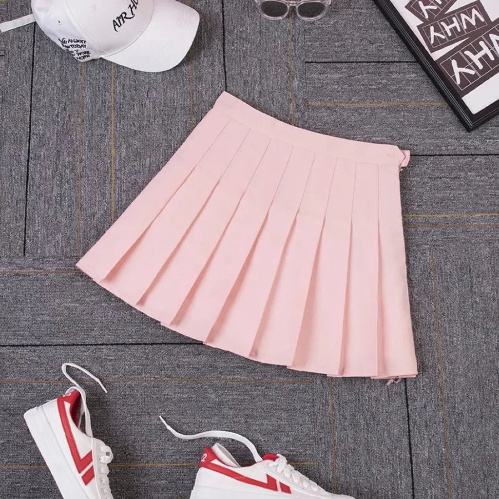 Preppy Harajuku Plaid Pleated Mini Skirt – Kawaii Schoolgirl Style