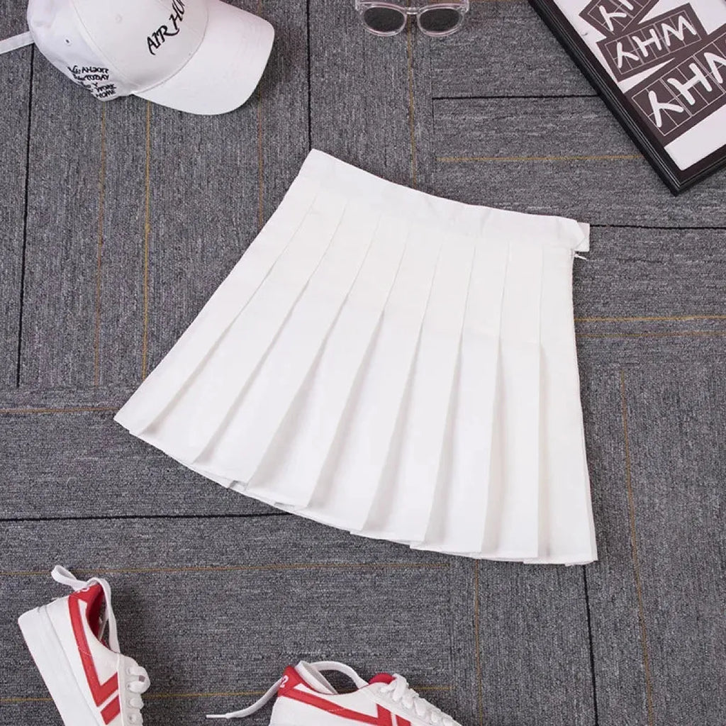Preppy Harajuku Plaid Pleated Mini Skirt – Kawaii Schoolgirl Style