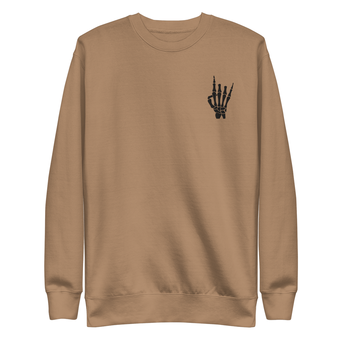 Rock On Skeleton Embroidered Sweatshirt