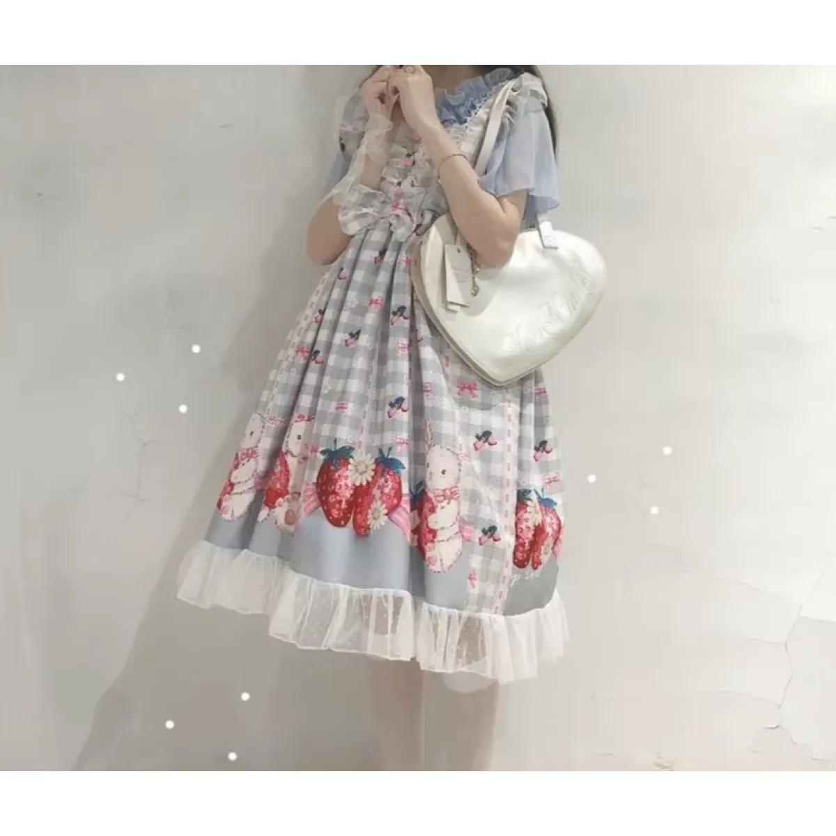 Strawberry Bunny Lolita JSK Dress – Harajuku Cosplay Style