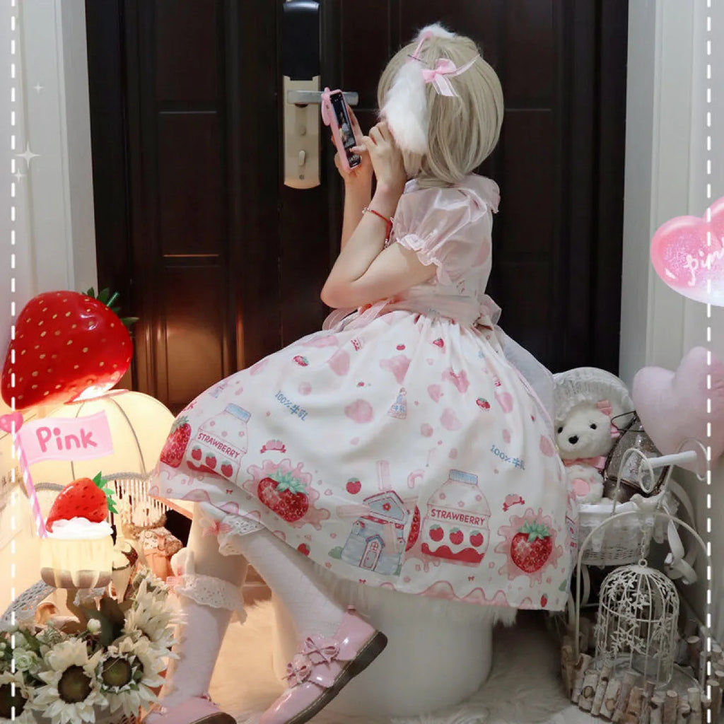 Strawberry Milk Lolita Dress