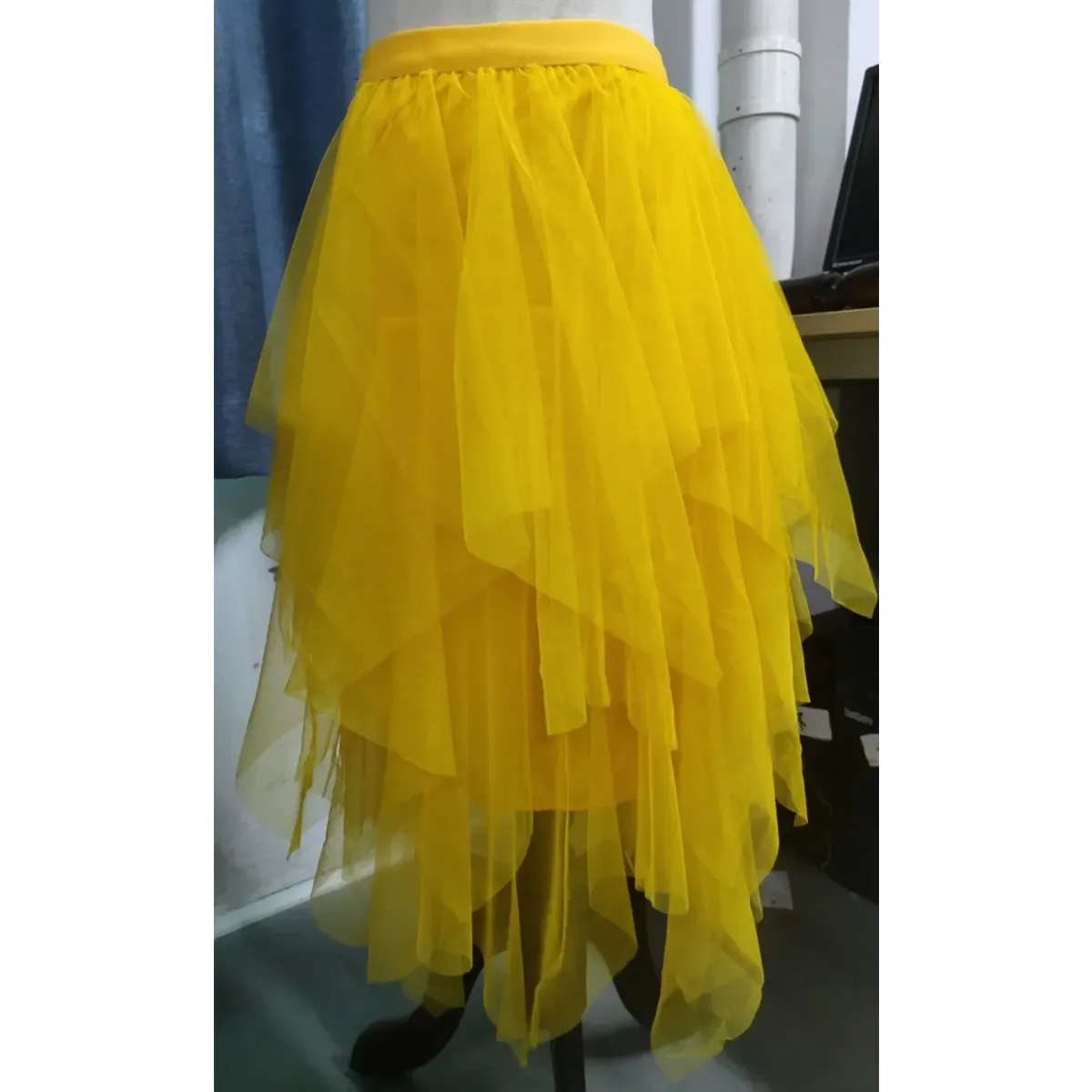 Tulle Midi Skirt for Women - Harajuku High Waist Fashion Summer Tutu