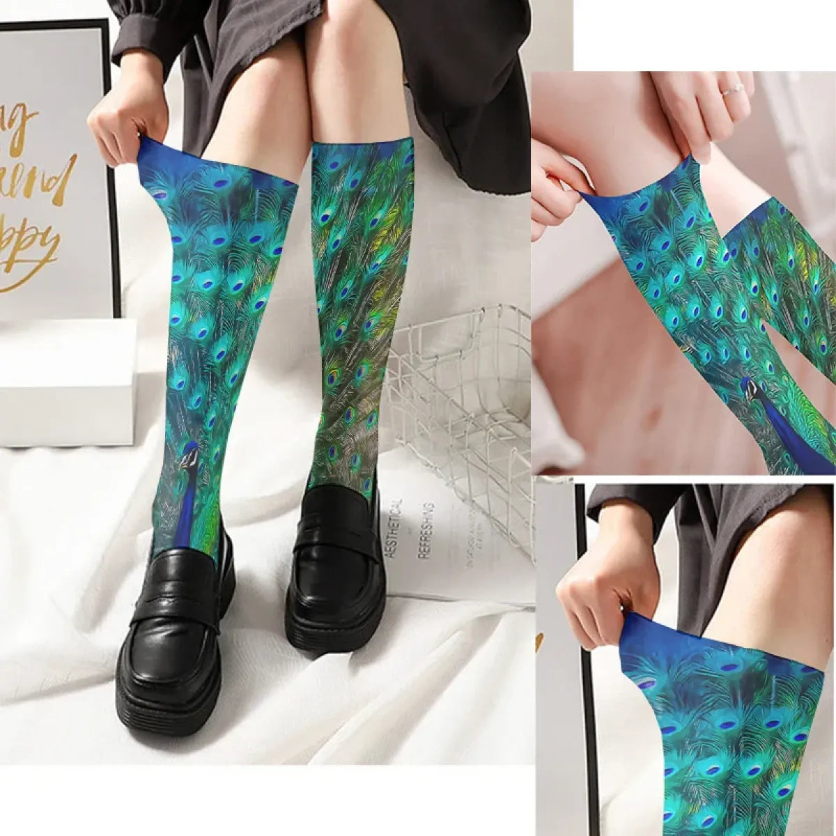 Velvet Long Socks for Women - Harajuku Summer Stockings