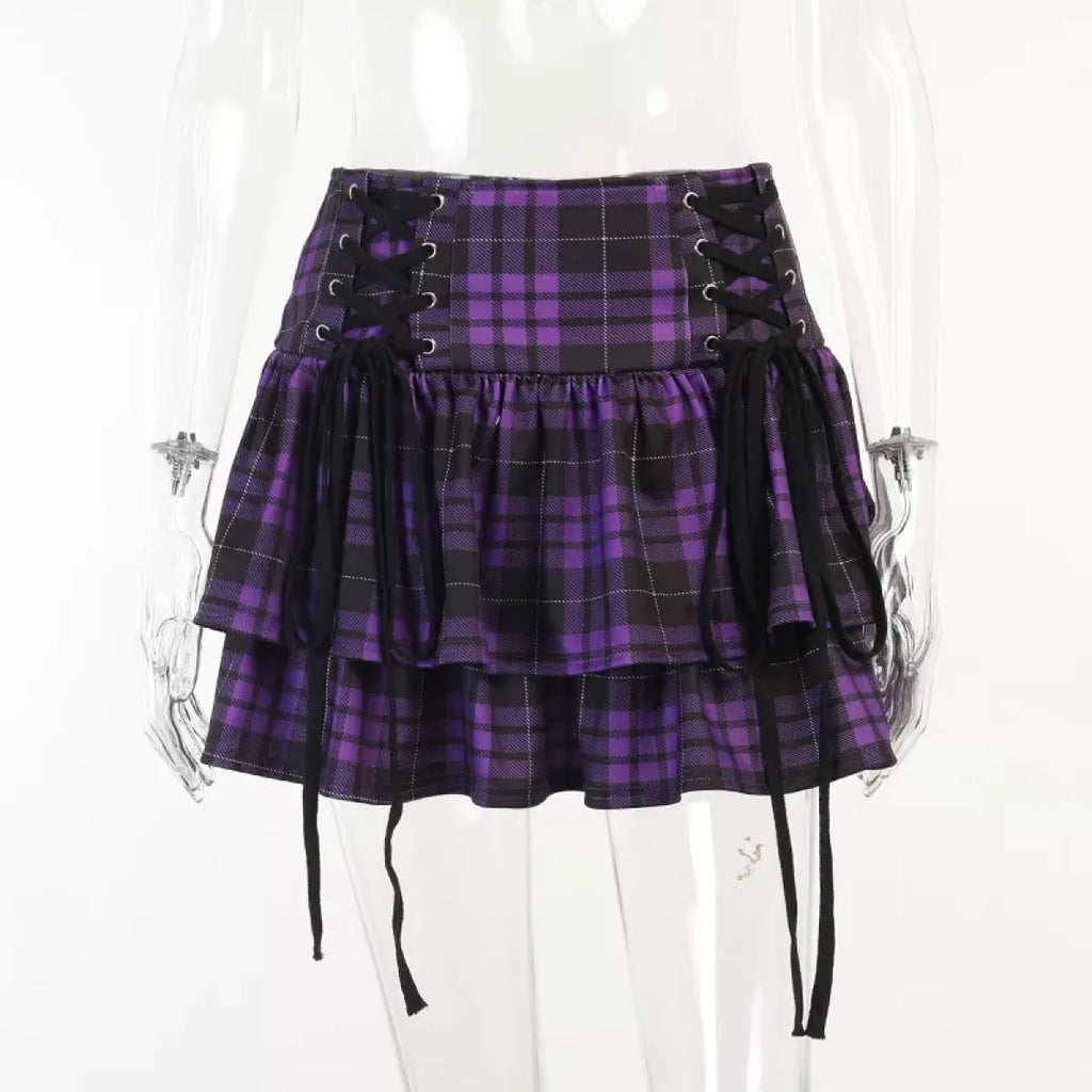 Vintage Plaid Mini Skirt