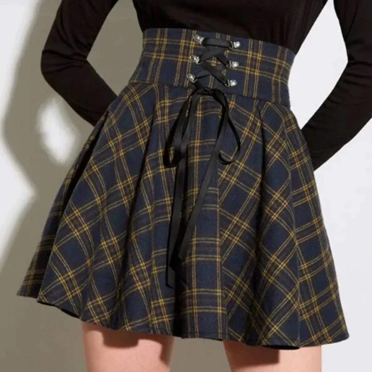 Vintage Plaid Mini Skirt
